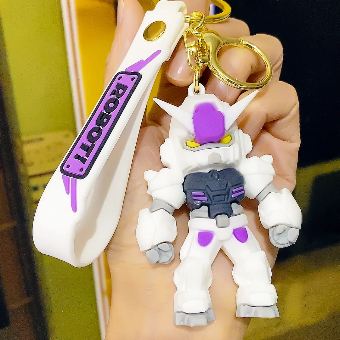1/4pcs New Gundam Keychain Doll Mobile Warrior Mecha Robot Bag Circle Chain Car Pendant Hanging Gift - view 4