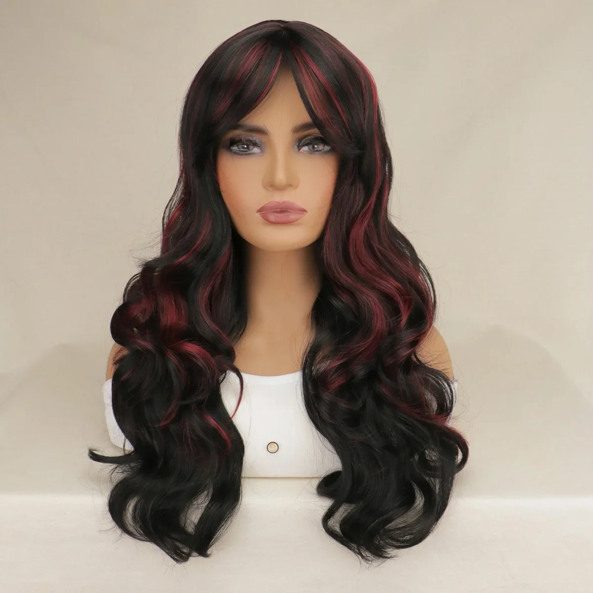 

Long Wavy Natrual Blonde 60 Cm Synthetic Hair Wig