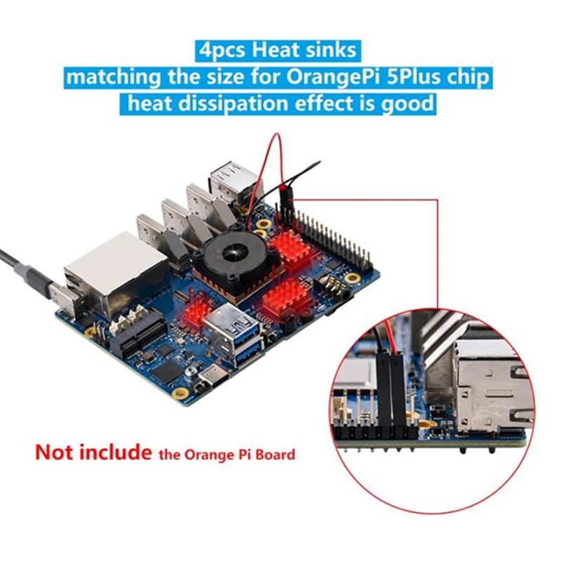 ファンラジエーター付きヒートボード,開発ボード,熱伝導,冷却金属,オレンジパイ5プラス