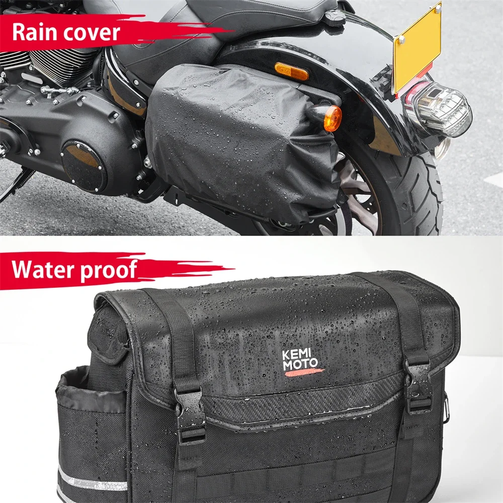 Motorcycle Saddle Bags Universal Motorbike Side Bag Travel Luggage Saddlebag for Cruiser Motorbike Dirt Bike Scooter Pannier Bag