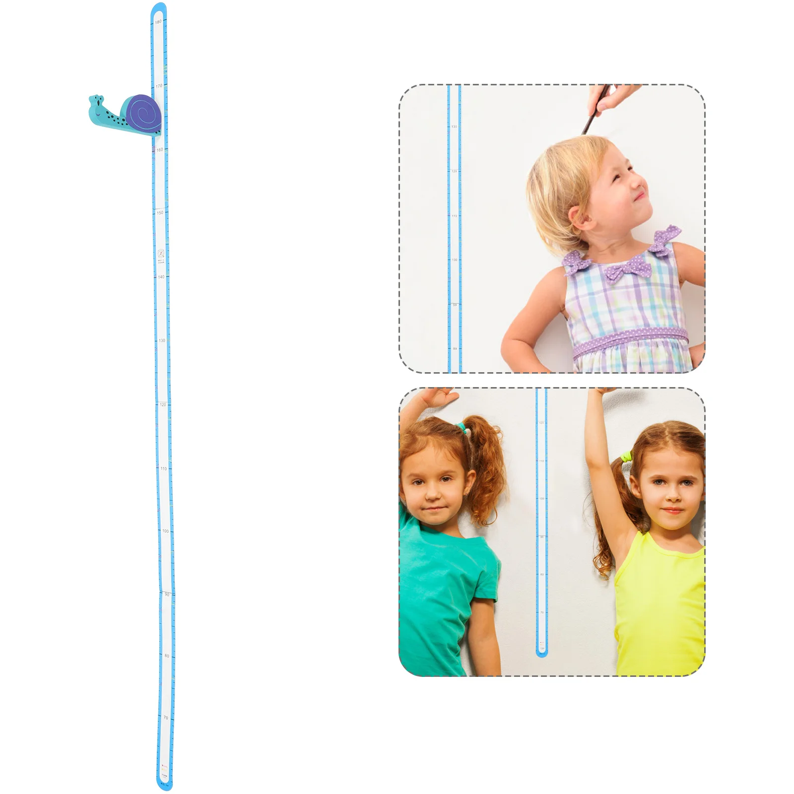 1Set Selfadhesive Kids Height Measurement Chart Wall Sticker Lovely Room Decor No Peculiar Smell Growth Chart Height Ruler