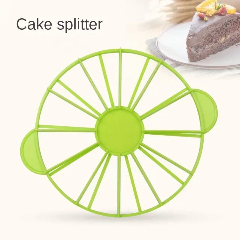 Dual-Sided Round Cake Divider, 10 & 12 Equal Slices, Food-Grade Plastic Cutter with Easy-Grip Handles for Even Baking Cutting