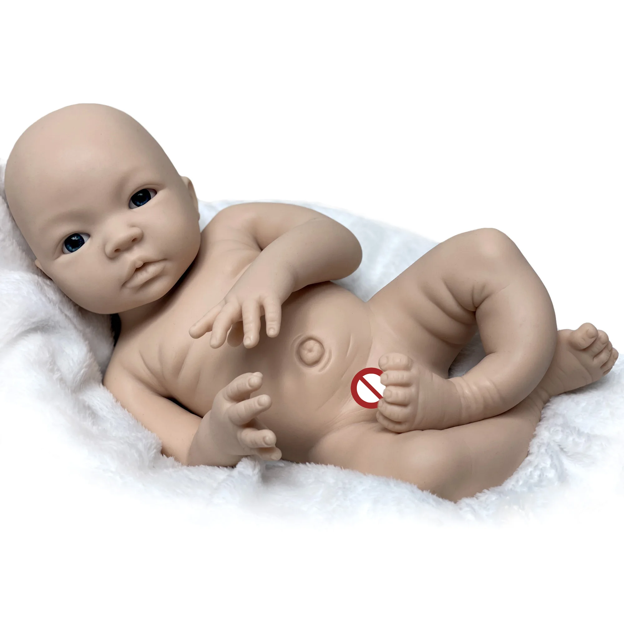 

45CM Unpainted Full Silicone Reborn Dolls Painted Handmade Lifelike Solid Silicone Baby Reborn Doll Corpo De Silicone Inteiro