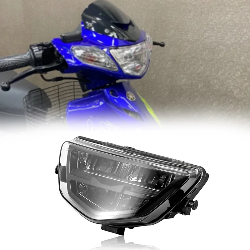 Motorcycle Headlight Fairing Headlight Cover For Yamaha Y125ZR Y125 ZR Motocross Headlight LED Mask 12V 35W Smoked Shell