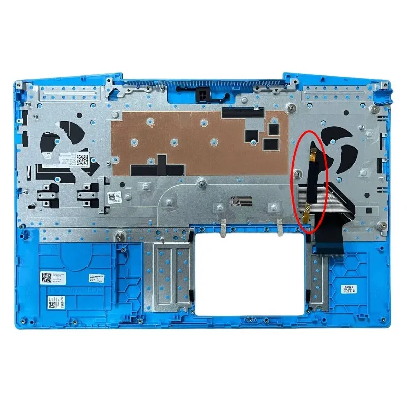اللاتينية لأجهزة الكمبيوتر المحمول Dell Gaming G3 15 3590 P89F Palmrest مع لوحة المفاتيح الخلفية البيضاء