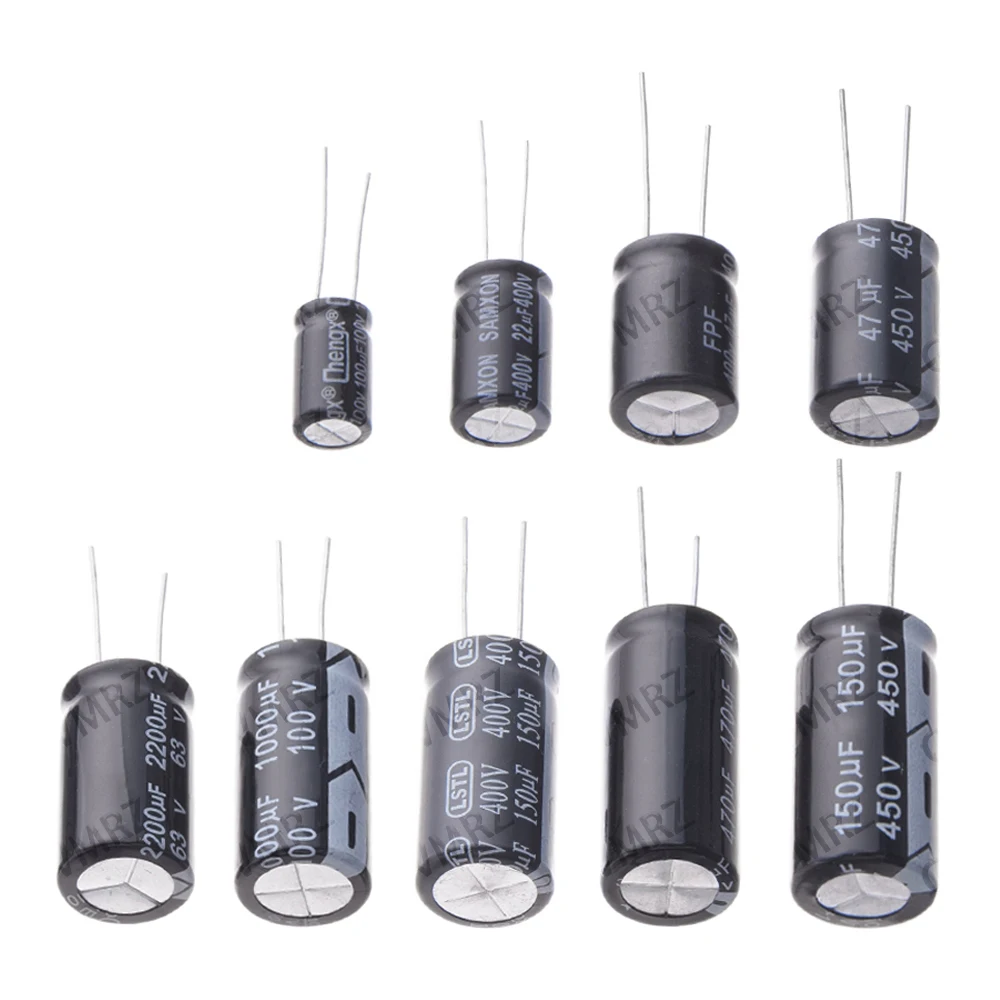 150UF 1000UF Electrolytic Capacitor Set 63V 100V 200V 250V 400V 450V for DIY Circuit Repair 10UF 20UF 100UF 220UF 10UF 20UF view 3