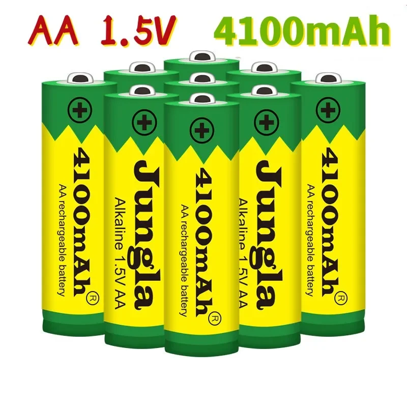 4 20 20 pces novo 4100 mah bateria aa 1.5 v recarregável alcalinas drummey para brinquedo diodo emissor de luz