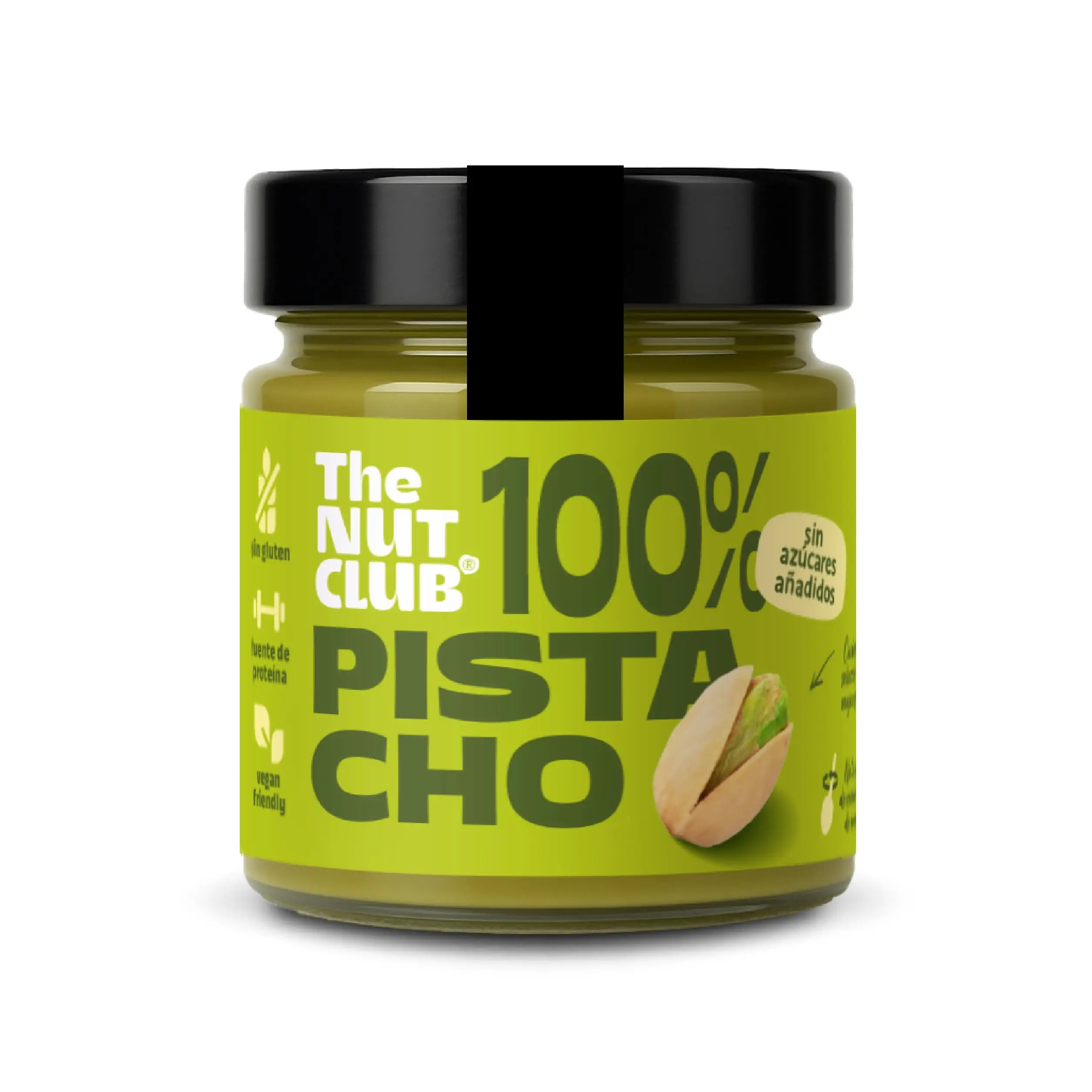 Crema de pistacho, sin gluten, fuente de proteínas, vegana, sin azúcares añadidos. 180g  The Nut Club