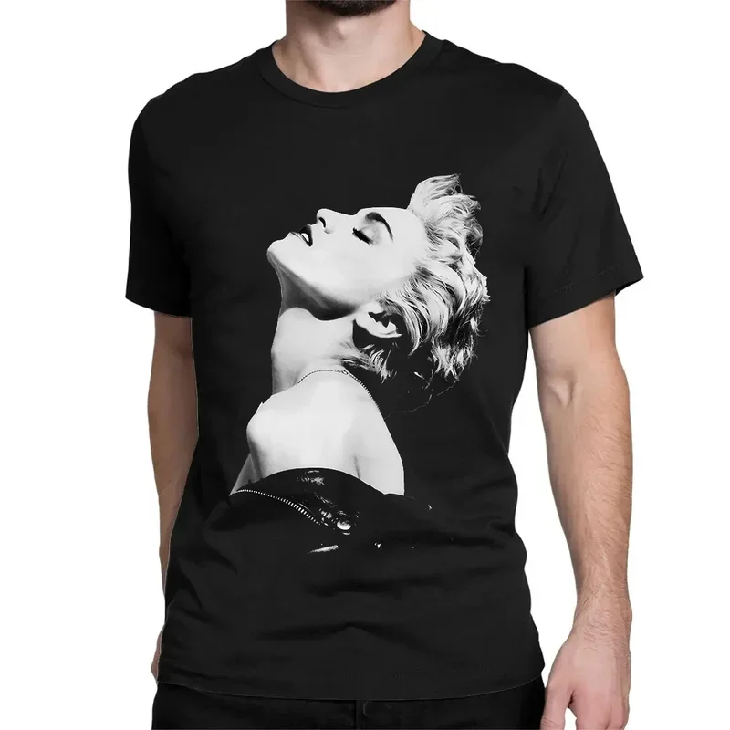 

Summer Fashion Short-sleev Tops Men's Clothing Retro 1994 Madonna Bradford Gallery T Shirt Classic90S Vintage Tshirt Men Women