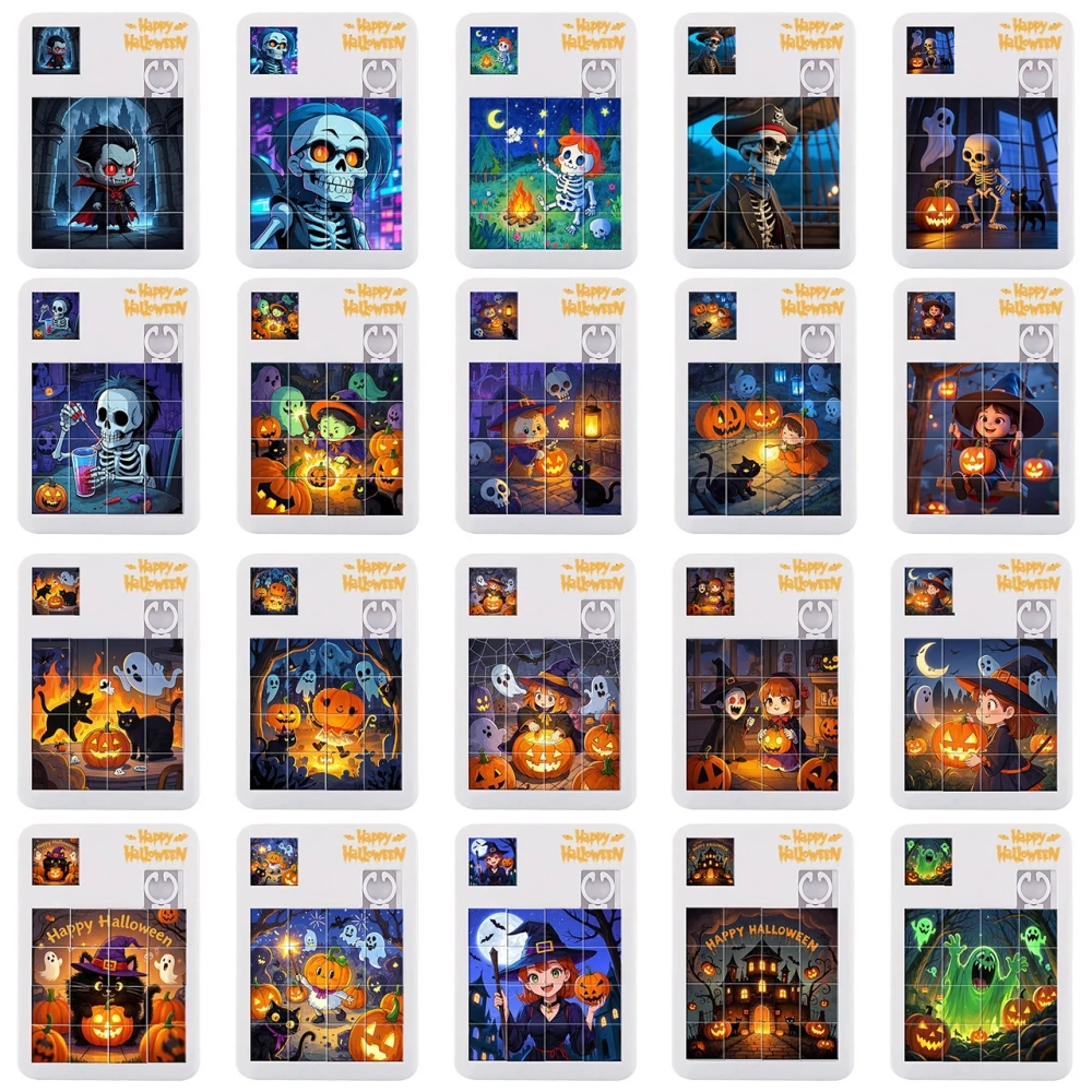 10/20PC การ์ตูนฮาโลวีนธีมคริสต์มาสปริศนาเกมสําหรับฮาโลวีน Christmas Party ของขวัญของที่ระลึกโรงเรียนอนุบาลของขวัญ Pack