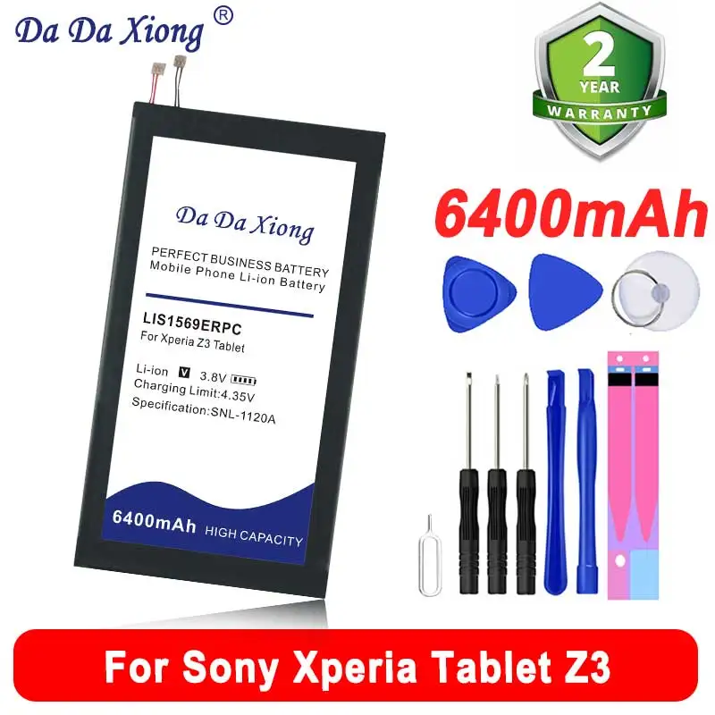 

6400mAh LIS1569ERPC Bateria For Sony Xperia Tablet Z3 Compact SGP611 SGP612 SGP621 Battery in Stock