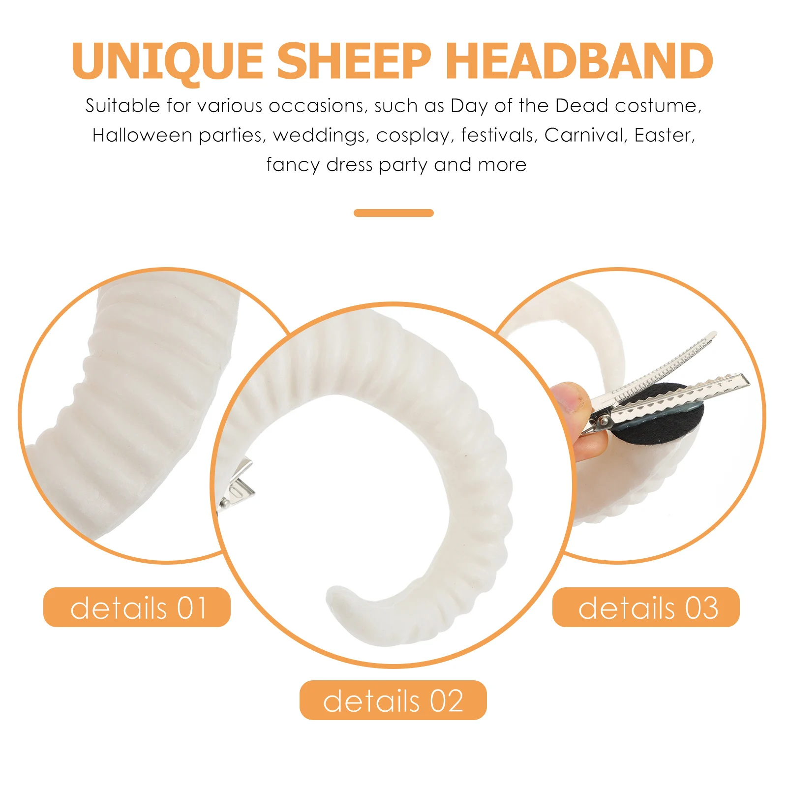 

Horns Hairpin Lightweight Unique Halloween Cosplay Hair Accessory Festival Carnival Wedding Decor A Pair Of