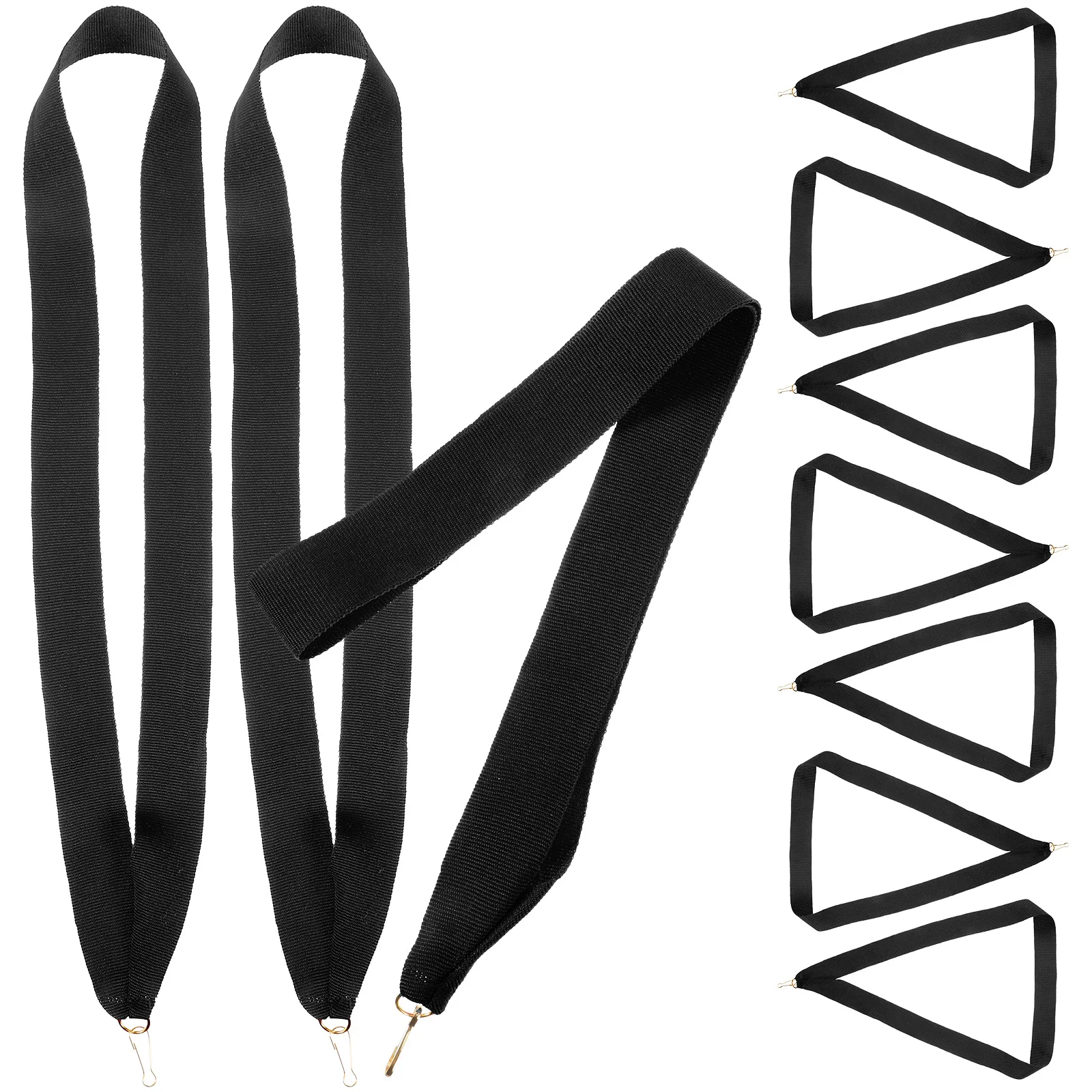 

10pcs Medal Award Ribbons Black Polyester Clips Sports Medal Ribbon Party Competition Souvenir Ribbon