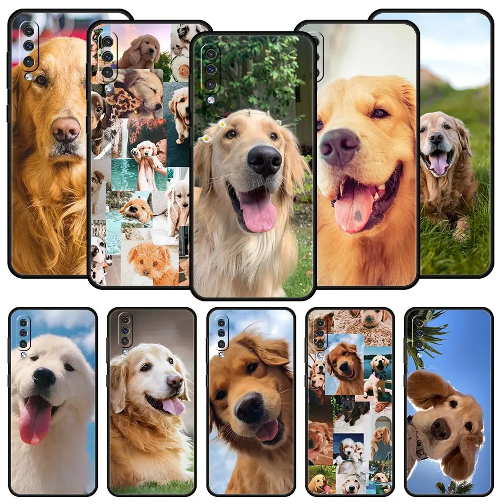 Golden Retriever Friend dog Phone Case For Samsung Galaxy A52s A12 A32 A50 A70 A20E A20S A10S A22 A30 A40 A53 5G A02S A04s Cover