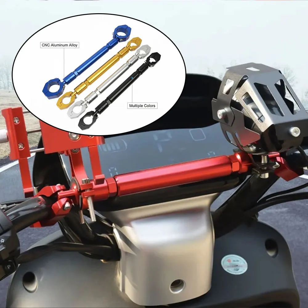 

22mm Motorcycle Handlebar Handle Grip Adjustable Crossbar Balance Bracket Steering Wheel Reinforce Replacement Expansion Lever