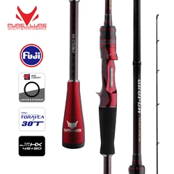Canna da pesca girevole PURELURE GRUPLA Canna da pesca universale ad alto tenore di carbonio a lancio lungo in accessori FUJI veloci