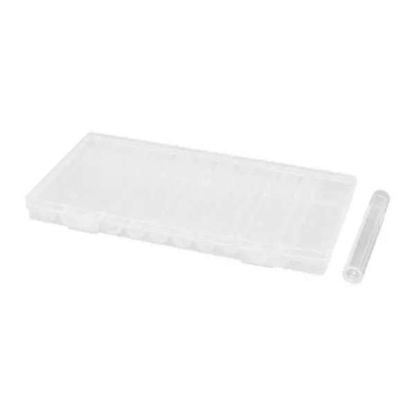 Clear Bead Organizer Box Portable Embroidery Storage Container 12 Tubes Diamond Painting Case for Jewelry