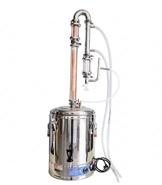 Household Small Hydrosol Distiller Commercial Stainless Steel Essential Oil Extraction Machine Production Equipment Automatic