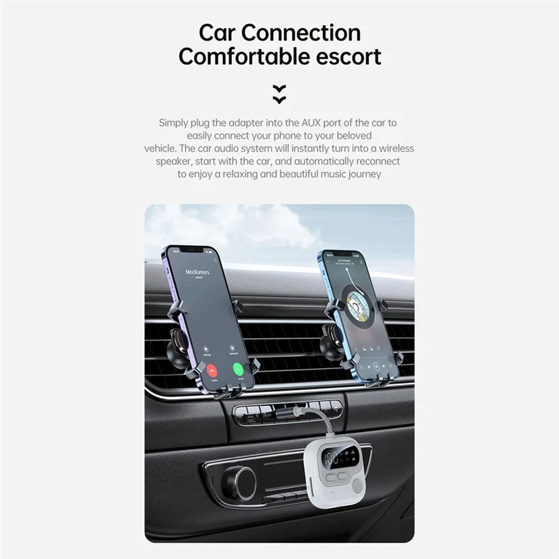 A37T-Bluetooth 5.4 Adaptor Bluetooth 5.4 Pemancar 3.5Mm AUX HIFI HD Latensi Rendah Pesawat Adaptor Bluetooth Nirkabel