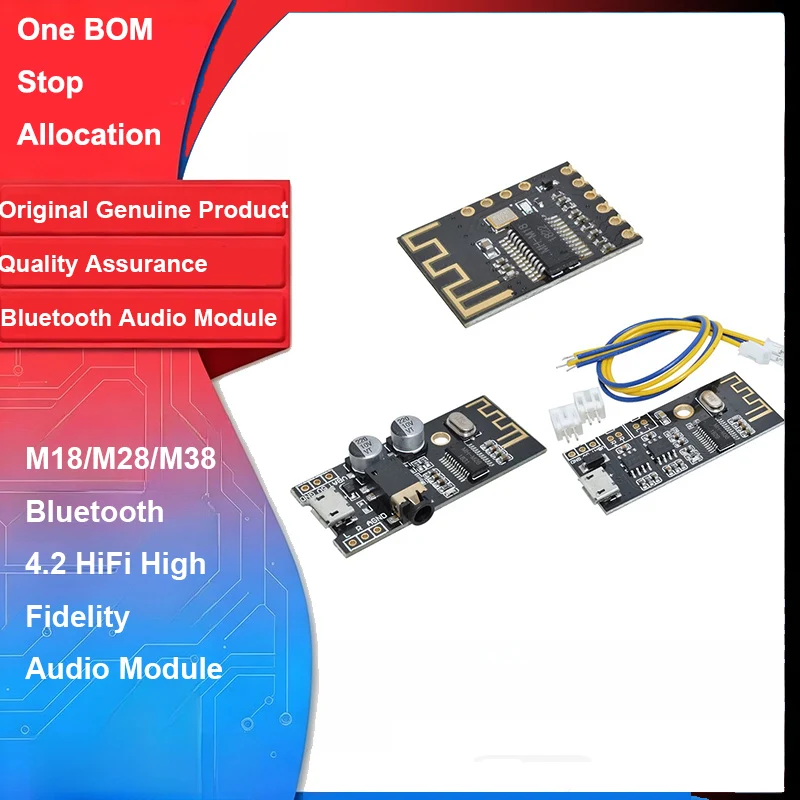 M18/M28/M38 Bluetooth 4.2 Hi‑Fi High‑Fidelity Audio Module Lossless Sound for Car Speaker Headphone Amplifier Board Retrofit