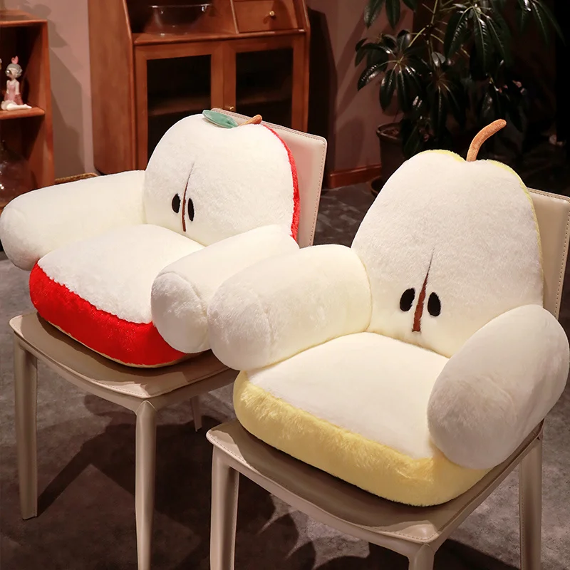Kreatywna zabawna jabłkowa gruszka pluszowa na fotel poduszka z kreskówkowymi owocami pluszaki z arbuzem do dekoracji pokoju Kawaii