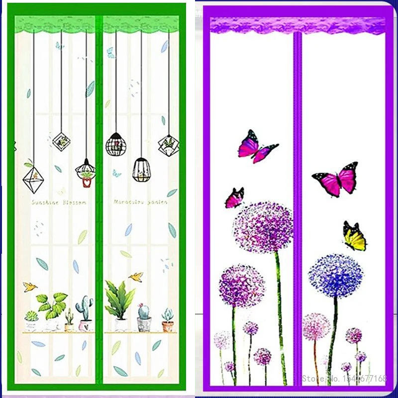 EVA Air Conditioning Partition Curtain without Punching Self Adhesive Magnetic Suction Mosquito Proof Door Curtain Household 1Pc