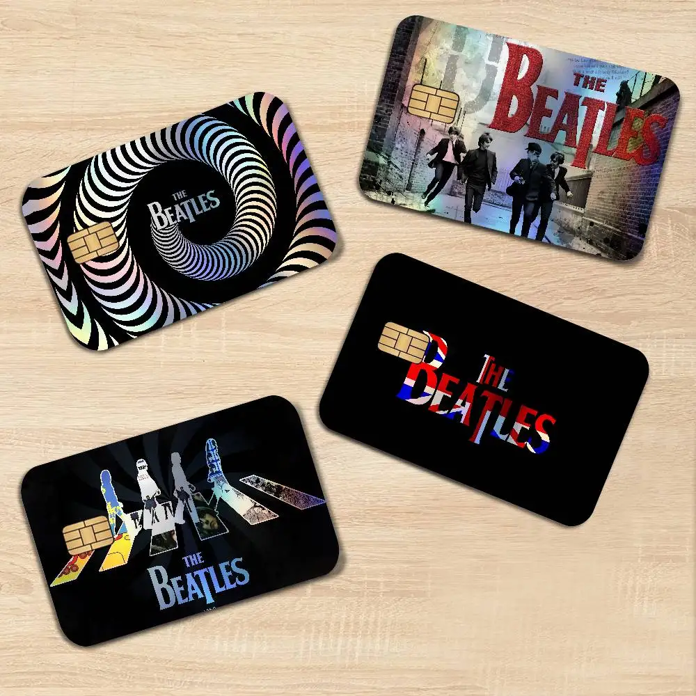 T-The-B-Beatles Rock Band Cute Laser Effect Bank Card Stickers Removable Multi Scene Craft Decor