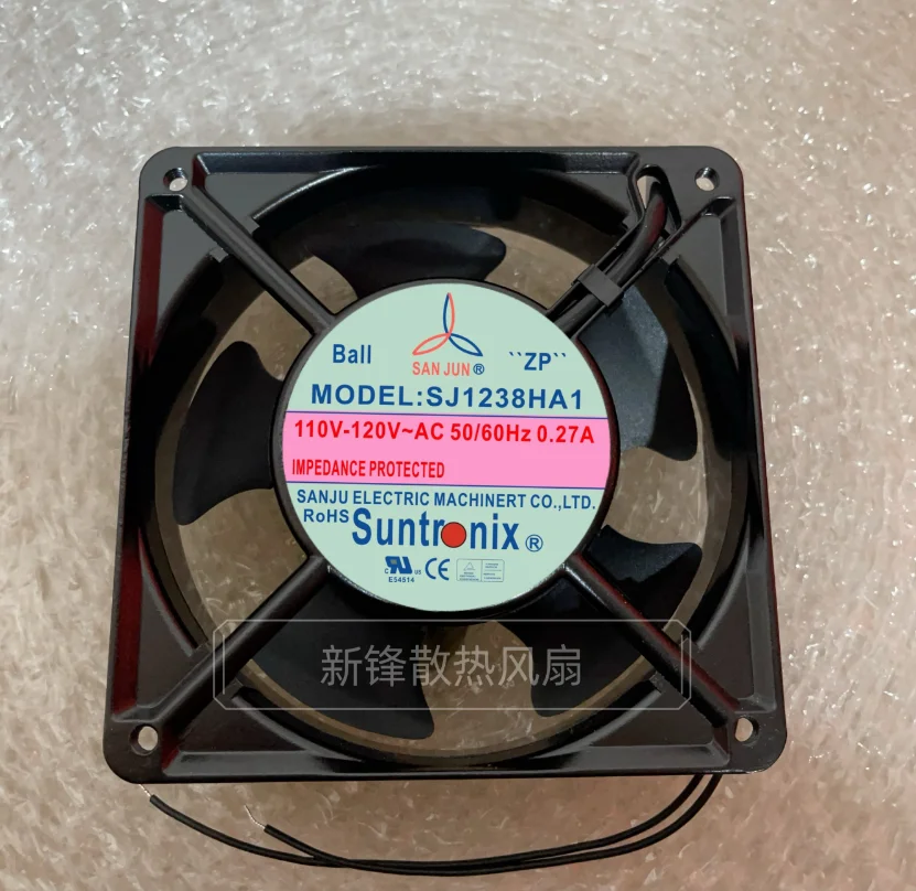 

SJ1238HA1 AC 110-120V 0.27A 120x120x38mm 2-Wire Server Cooling Fan