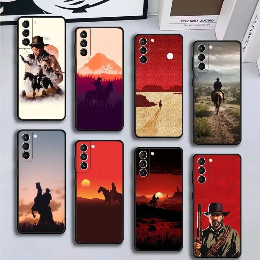 

R-Red Dead Redemption RDR Phone Case For Samsung GalaxyA13,21s,22,31,32,52,53,71,72,73,Soft Black Cover