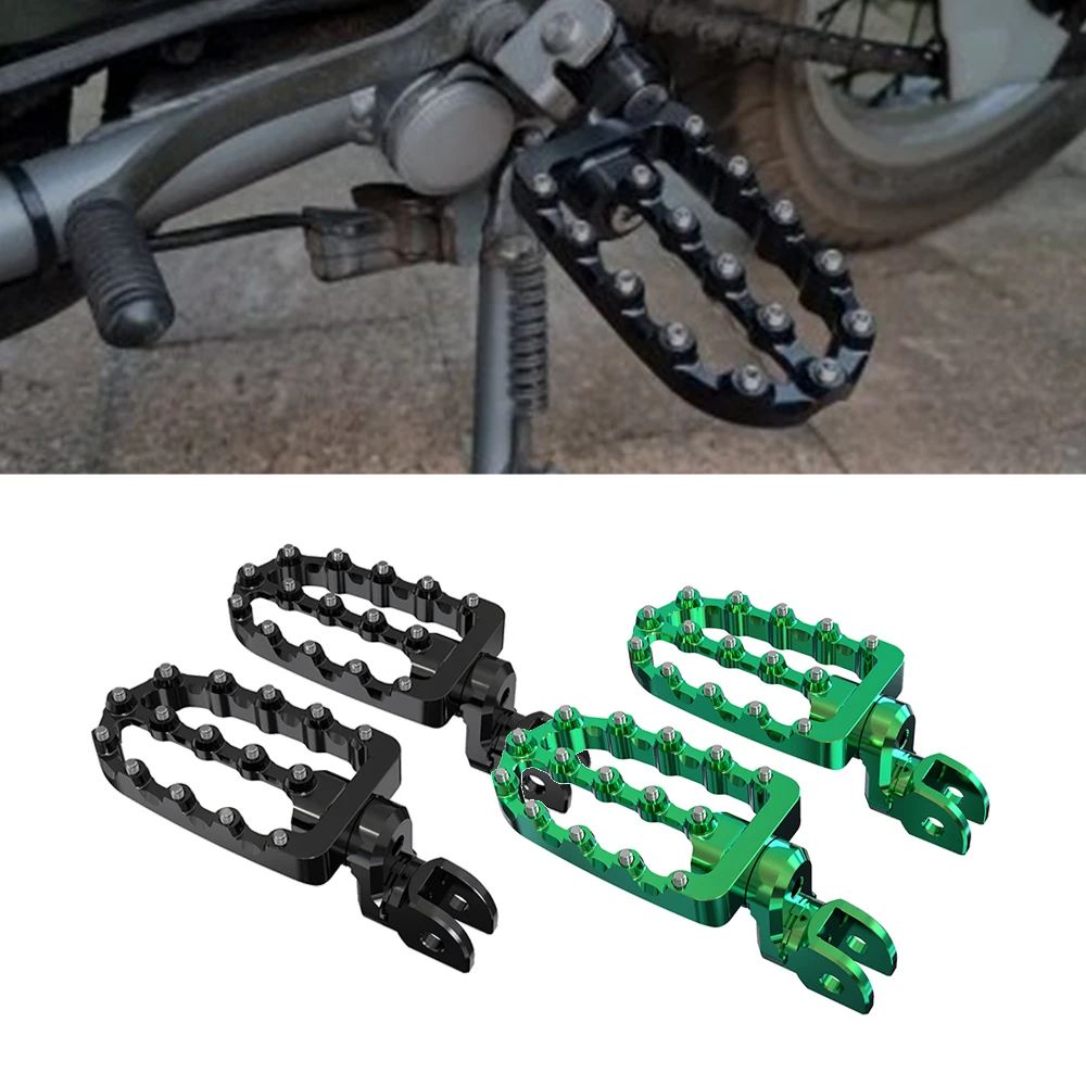 Motocross Footrest Footpegs Foot Pegs Rest Pedal Parts For Kawasaki KLR650 KLR 650 Accessories 1987-2018 2017 2016 2015 2014