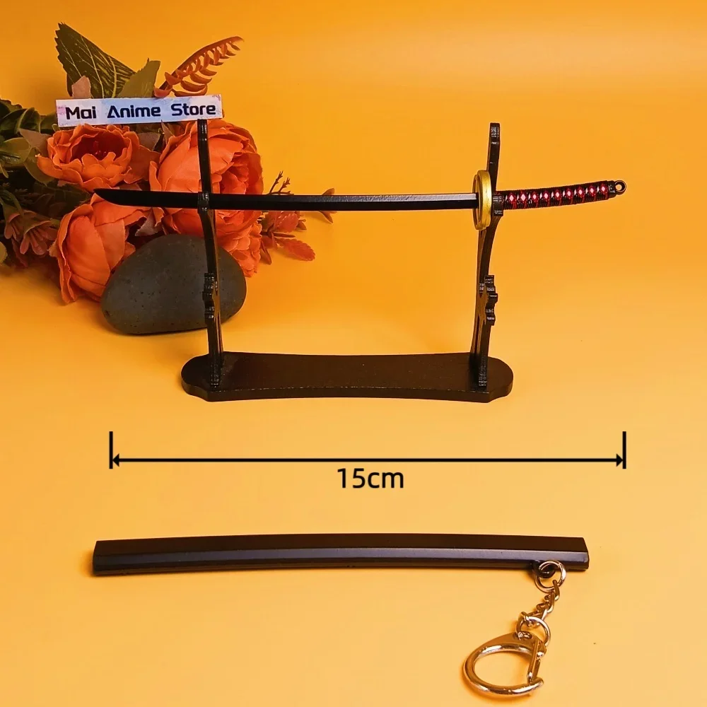 6 بوصة أنيمي شيطان القاتل كاتانا الحجم الحقيقي اليابانية كاتانا الأصلي سيف ساموراي المعادن شينازوجاوا سكين السيف Giyuu لعبة هدية #4