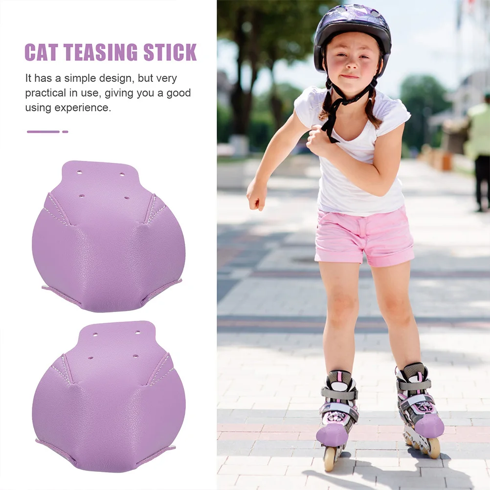 

2Pairs Professional Skates Toe Protectors Durable Material Wear-Resistant Caps for Roller Skating Shoes