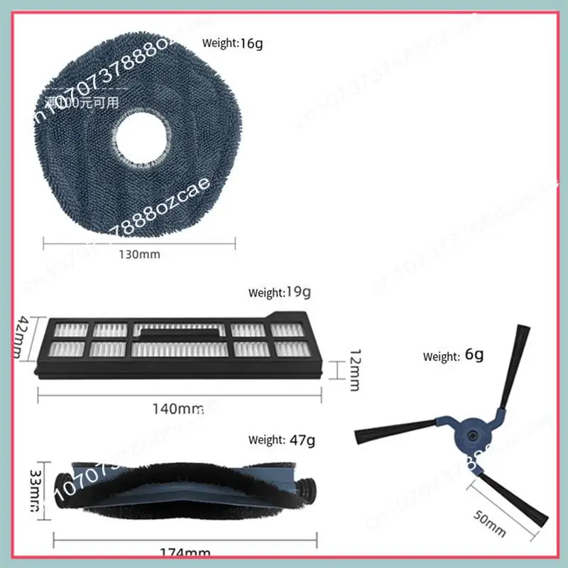 A26P Per Eufy X10pro Omni Robot Aspirapolvere Accessori Spazzola laterale principale Accessori in tessuto filtrante Spazzola