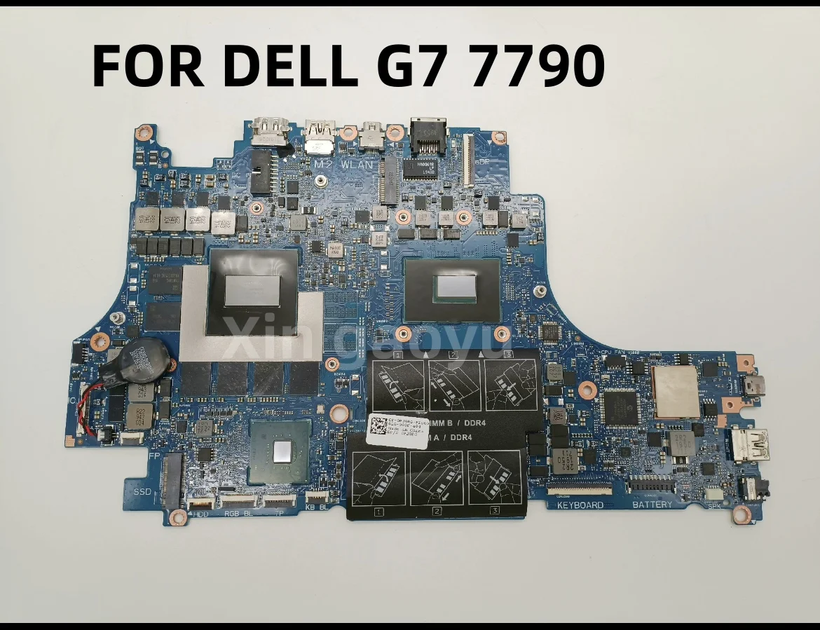 Original CN-0PJ0RG 0PJ0RG PJ0RG Mainboard FOR DELL G7 7790 Laptop Motherboard With SRF6X I5-9300H GTX1660 6GB 100% Tested OK