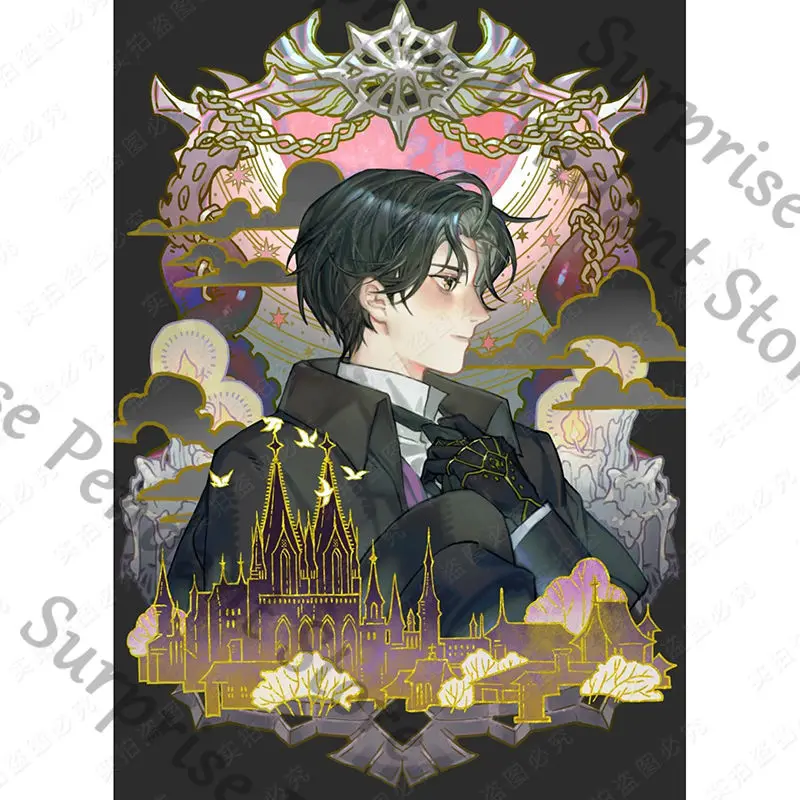 لورد أوف ميستريز نافذة من الزجاج الملون كلاين موريتي ألجر ويلسون ليونارد ميتشل آمون ديريك بيرج زخرفة سطح المكتب من الأكريليك