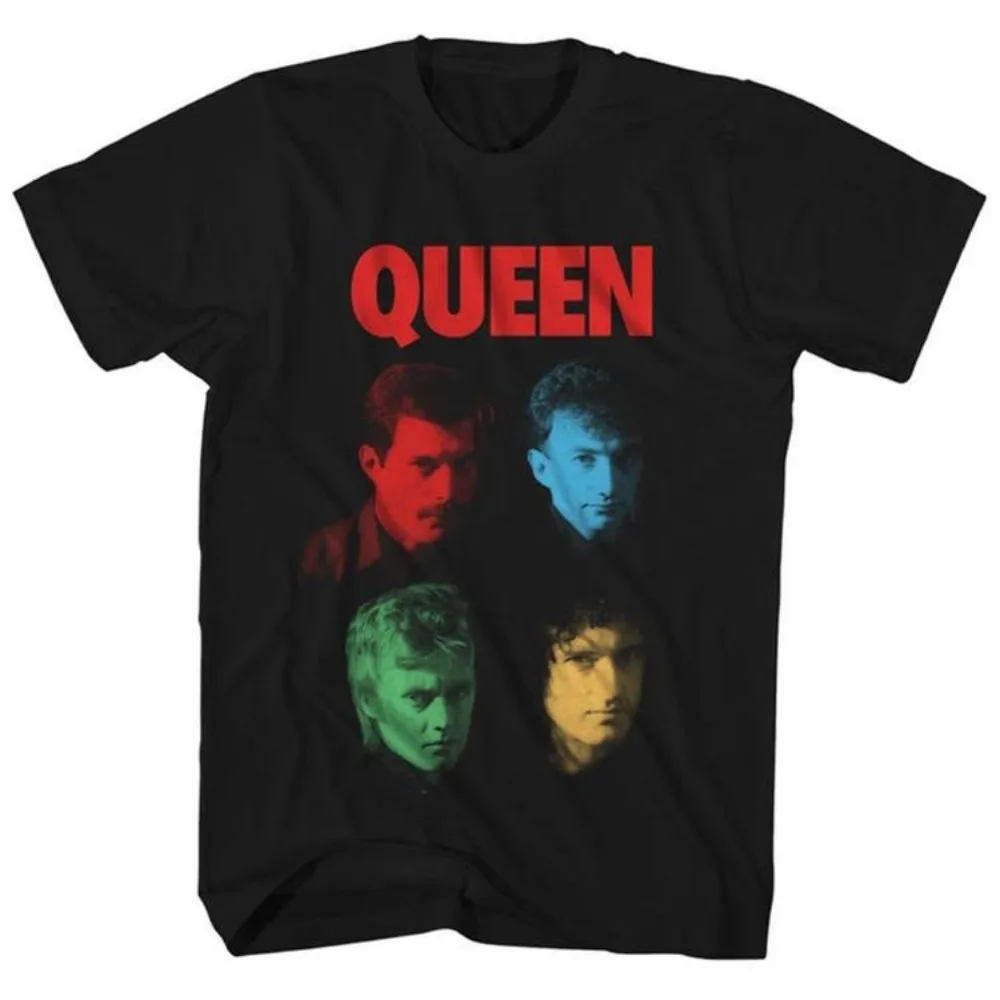 

2025 New Queen LOGO European and American High Street Loose Men's Heavy Cotton Short Sleeve T-shirt Valentine's Day Gift
