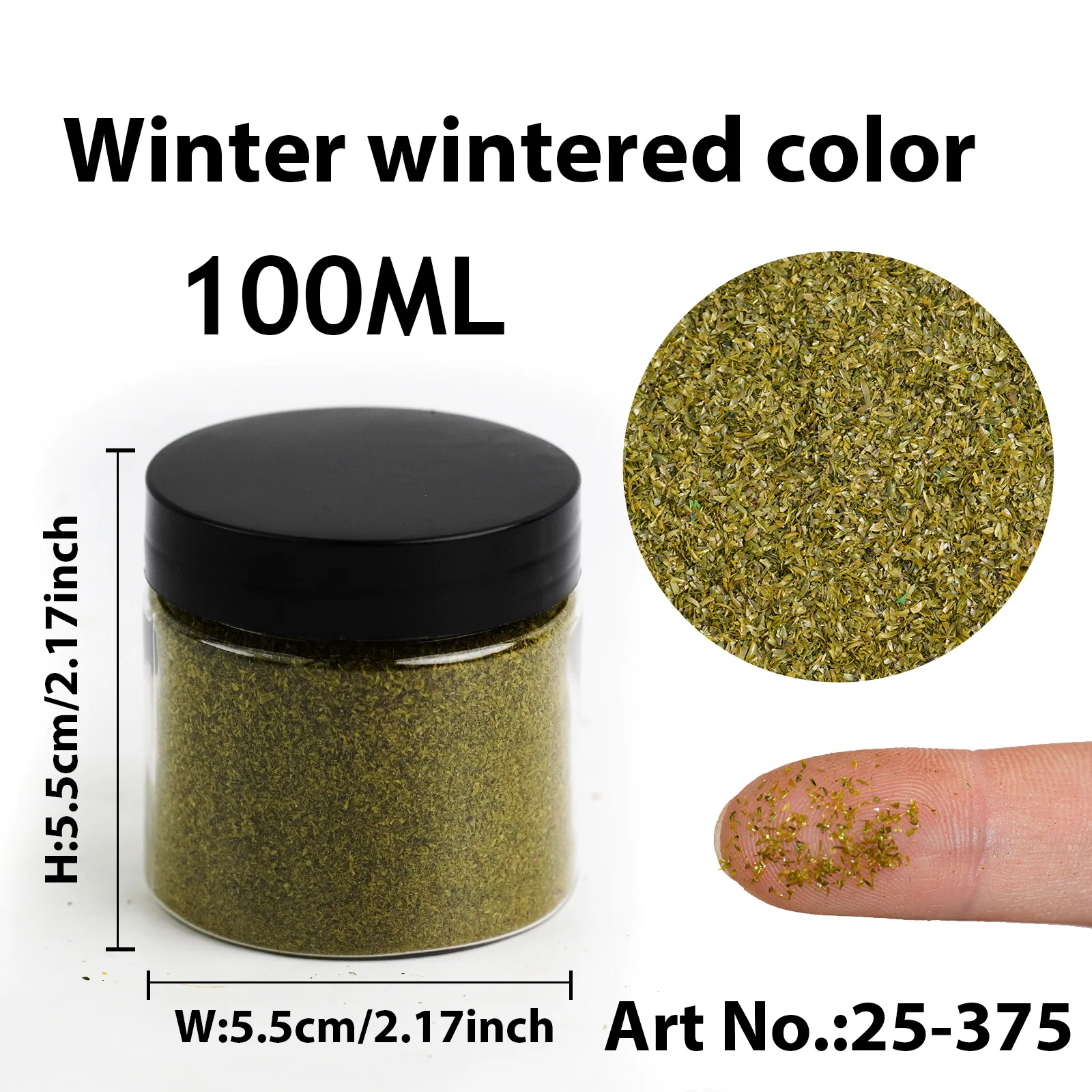 

100ML Simulated Pointed Leaves Model Terrain Powder DIY Artificial Tree Vegetation Materials Kits Scene Decor Diorama Accessory