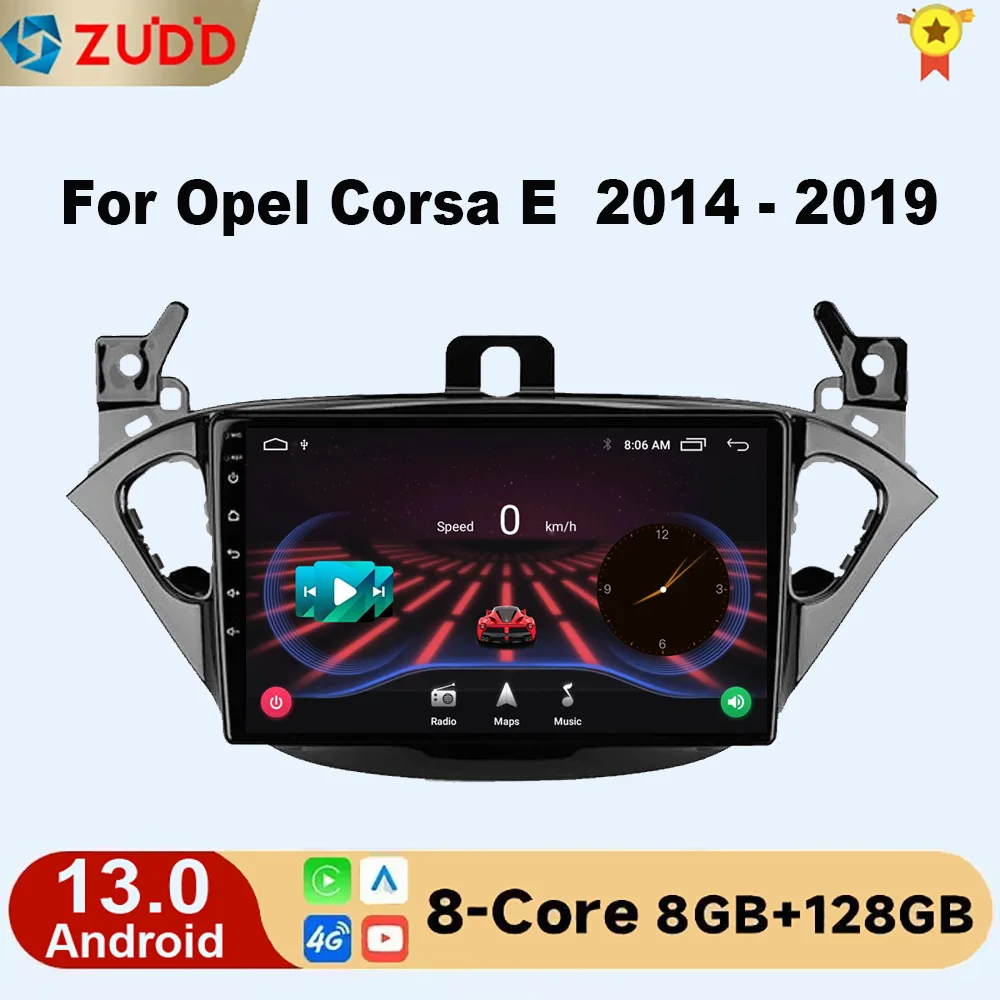 

Android 13 For Opel Corsa E 2014 2015 2016 2017 2018 2019 Car Radio Audio Multimedia GPS Navigation Auto Stereo BT Carplay 2 Din