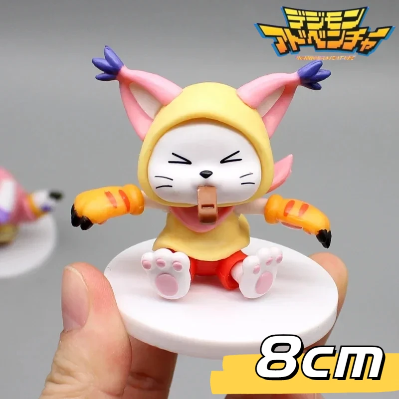 

Digimon Приключения Аниме фигурки Kawaii Agumon Gabumon Piyomon Tentomon Palmon Gomamon Patamon Tailmon 8 см модель фигурки игрушечная кукла