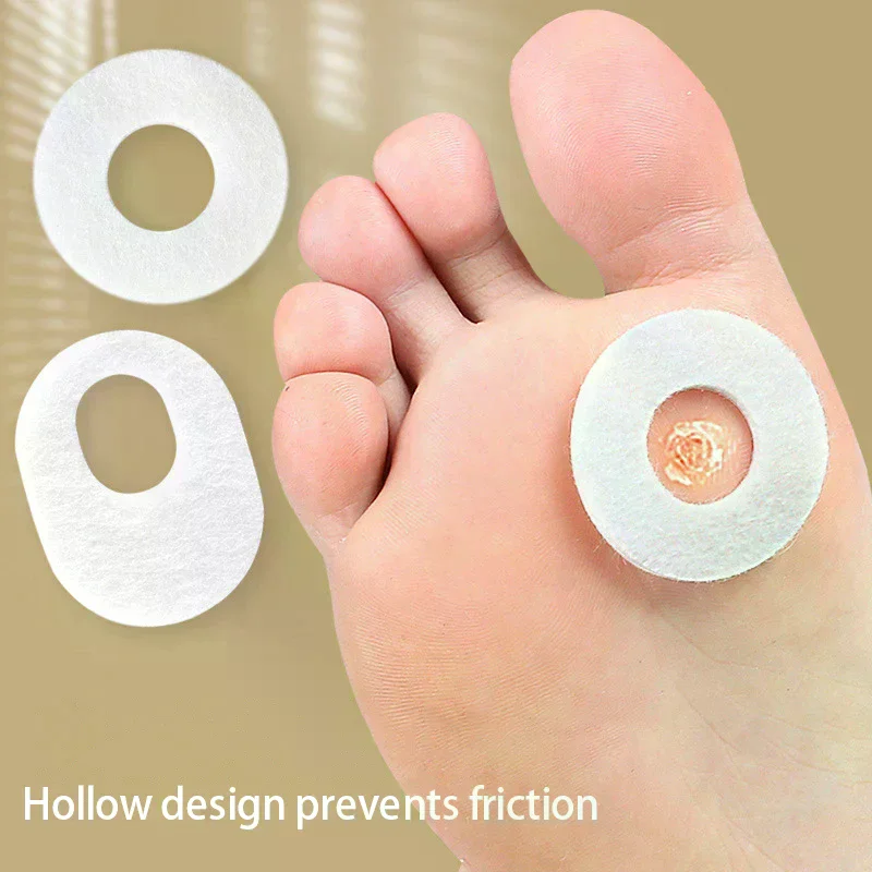 Toe Corn Callus Protectors Pads 6 Pcs/Sheet Foot Corn Protectors Pads Foam Round Oval Self Adhesive Cushions Soft Heel Pad