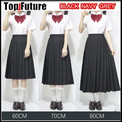 Harajuku Gothic Lolita Y2K Girl Japanese Student School Uniform Solid Color JK Suit Pleated Skirt Middle/Long High School Dress