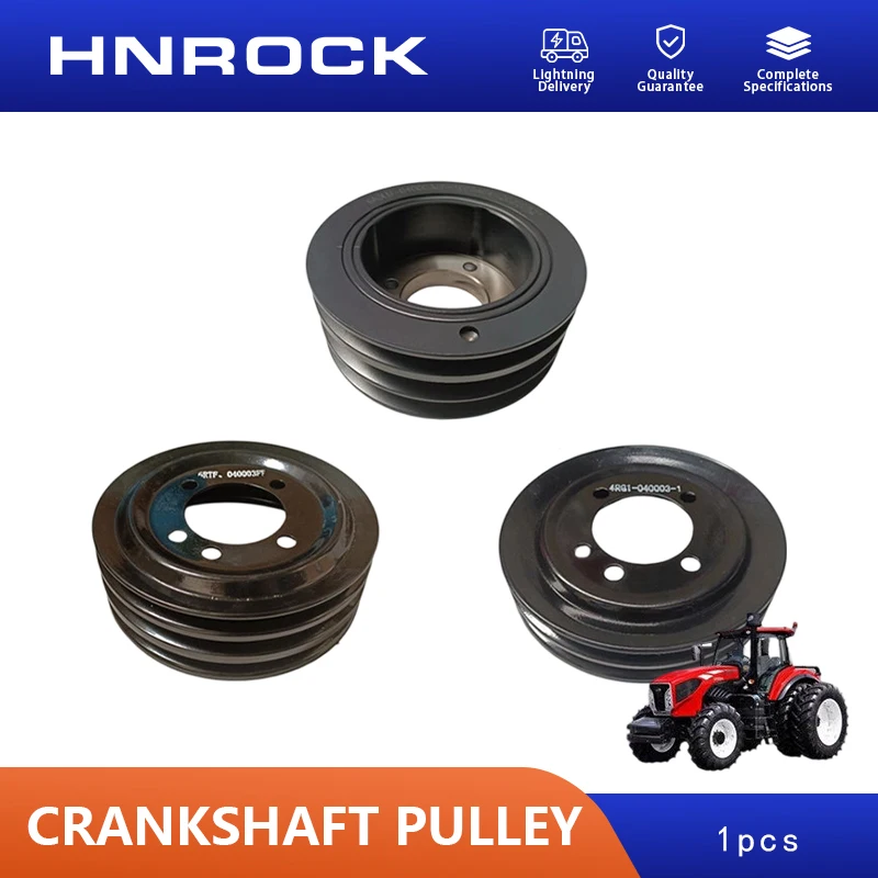 NEW Two-slot and three-slot crankshaft pulley shock absorber assembly 6A3LU 4RG1 6RTF for Dongfanghong tractor engine parts