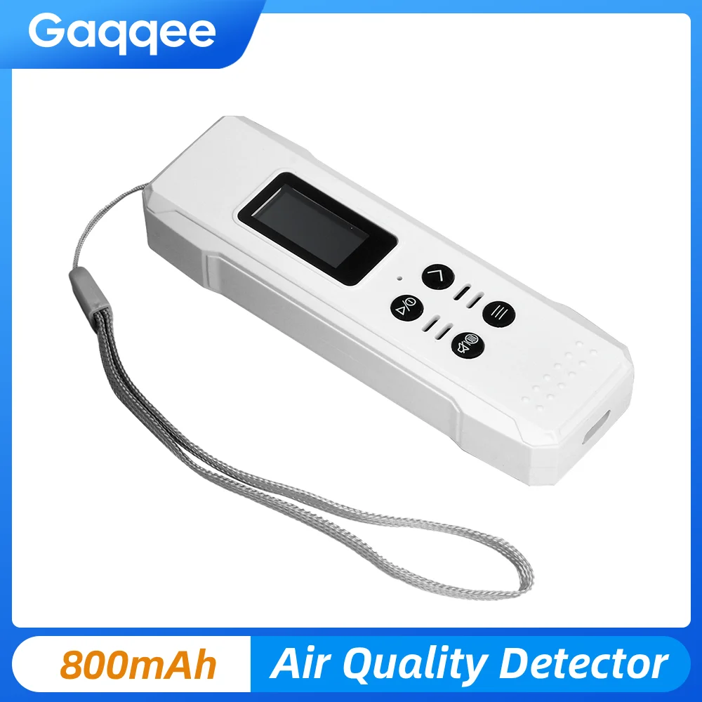 

Черный/белый сигнализатор угарного газа, газовый тестер с цветным экраном HD, портативный перезаряжаемый детектор качества воздуха Type-C 800 мАч