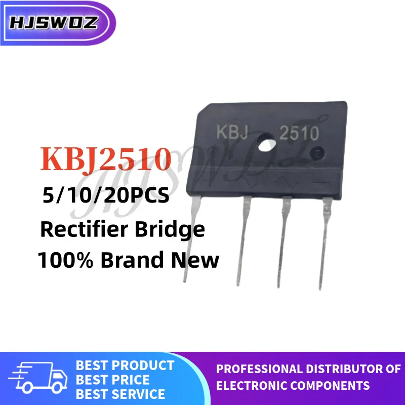 5-20Pcs brand new KBJ2510 KBJ 2510 J2510 Bridge Rectifier Rectifier bridge stack In Stock