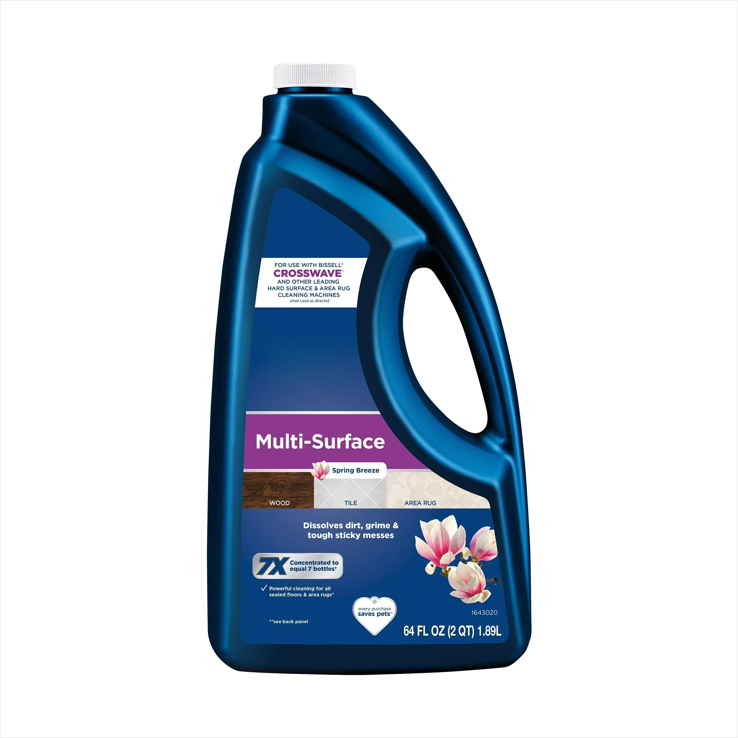 

Mulit-Surface Cleaner, Spring Breeze Scent, Powerful Cleaning for all sealed floors and rugs, pet safe, 64 Fluid Ounce 17891