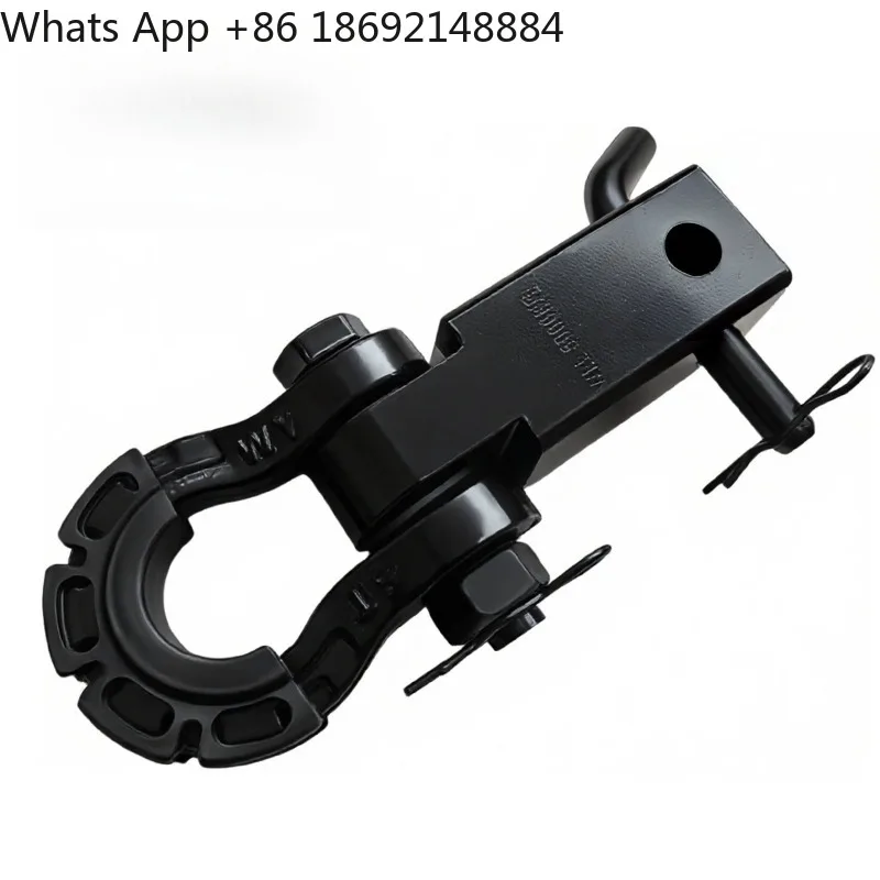 Square Mouth Trailer Arm Thickened Carbon Steel Traction 8T Off-Road Vehicle Rear-end Rescue Hook Tail Trailer