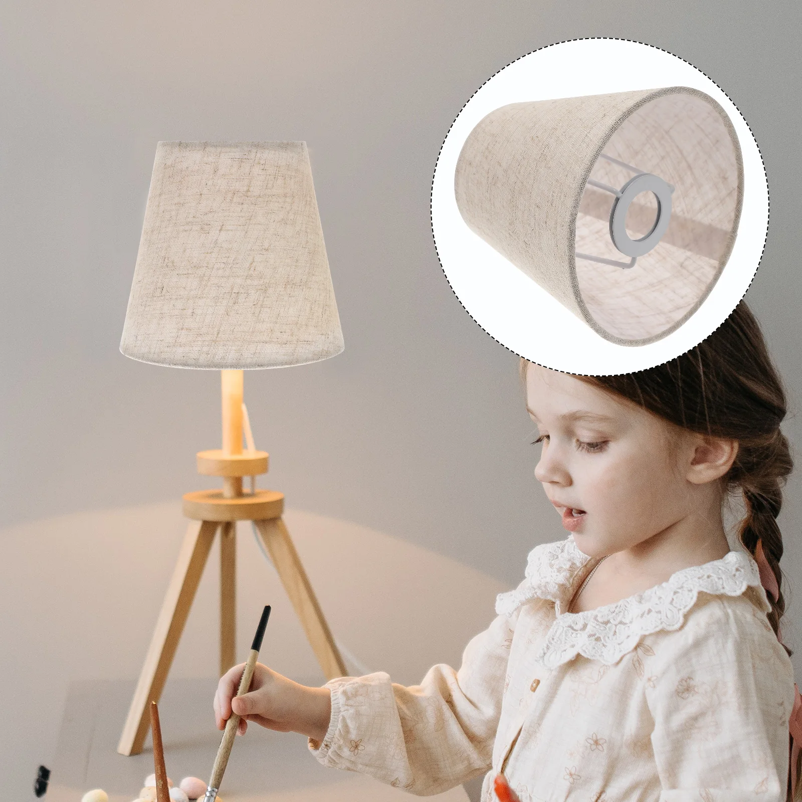 

Fabric Lampshade Desk Chinoiserie Wall Table Floor Modern Bedroom Living Room Practical Durable Soften Light Protection Visual