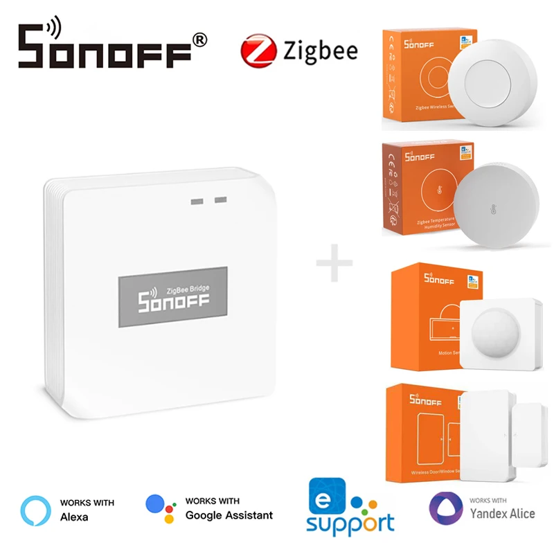 SONOFF Bridge Pro Hub SNZB-01P SNZB-02P SNZB-03P SNZB-04P Zigbee Датчик двери, окна, датчик присутствия человека, импературы, влажности