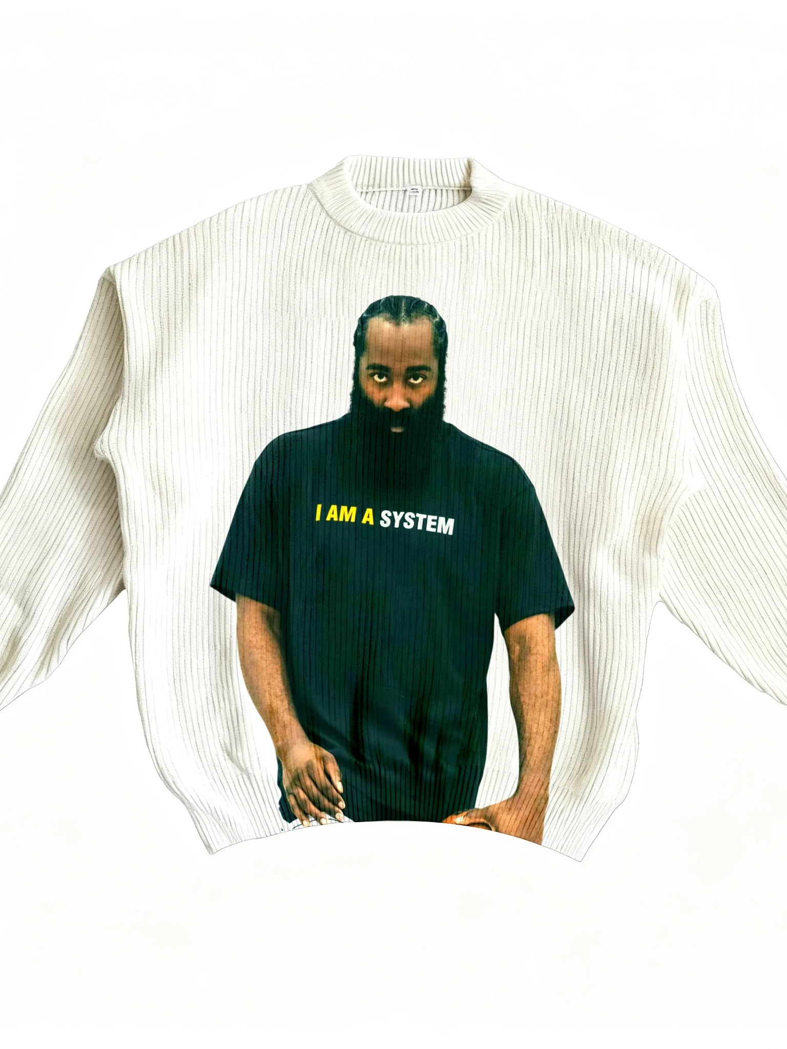 

Толстовка James Harden с цифровым прямым принтом, теплый полиэстер, американский пуловер Sle ex Long Sve Crew Ne, осень-зима