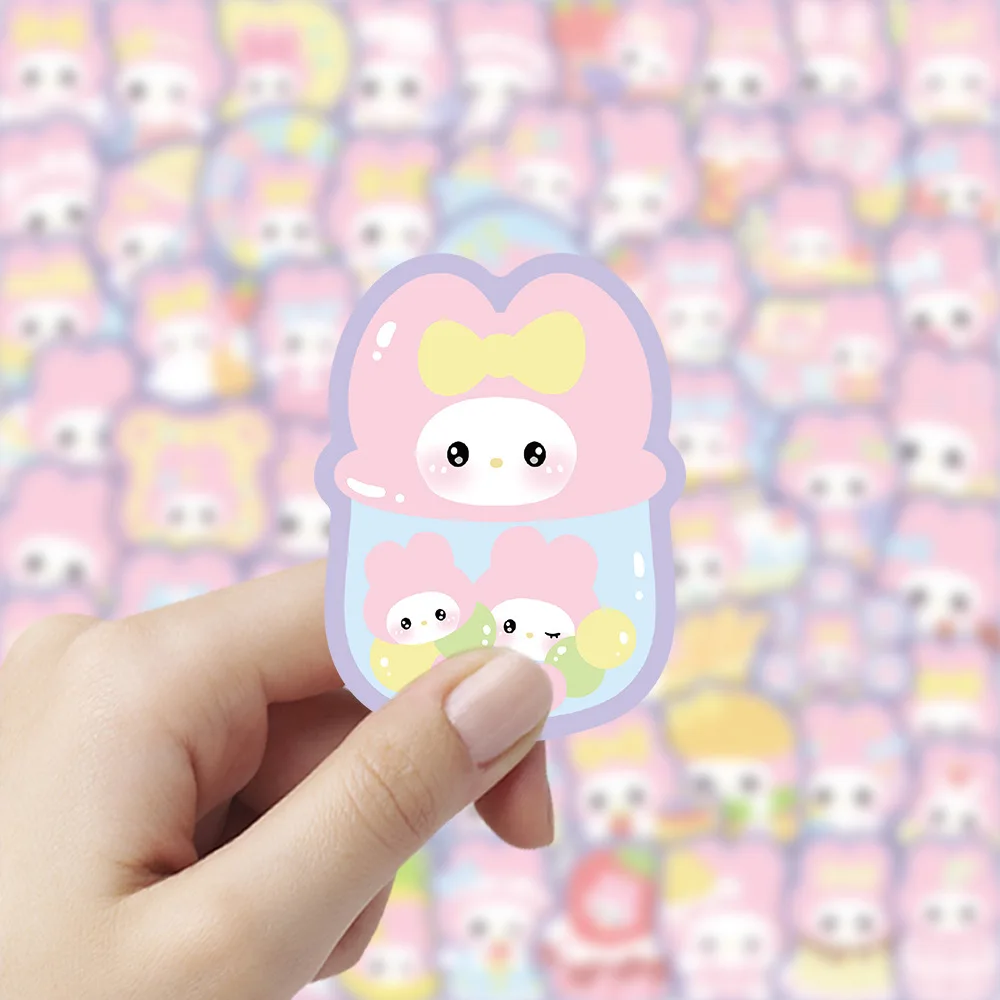 

100PCS Melody Sanrio Kawaii INS Style Graffiti Stickers Cute Funny Creative DIY Decorative Stationery Box Water Cup Decal Toys